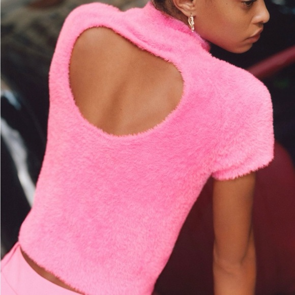 Maeve Eyelash Mock-Neck Sweater Tee - Picture 3 of 8